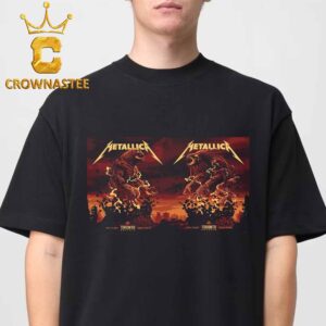 Metallica Toronto 2025 Rogers Centre April 24th 26th Day 1 Day 2 Match Up M72 World Tour Pop Up Unisex T-Shirt