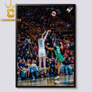 Caitlin Clark Hitting Logo 3 Point Indiana Fever And Brazil National Team Carver Hawkeye Arena In Iowa City 2025 Home Decor Poster Canvas