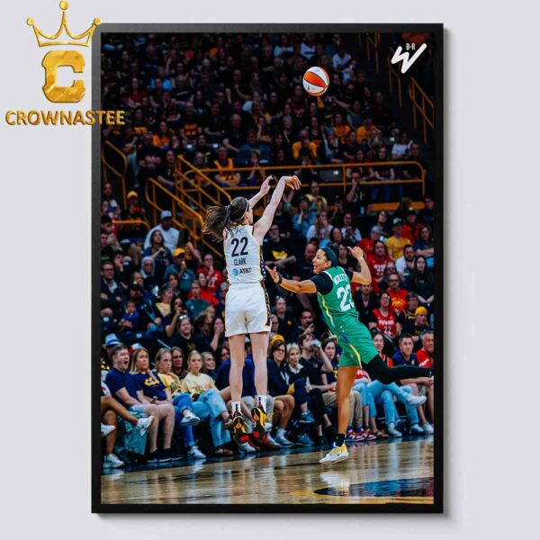 Caitlin Clark Hitting Logo 3 Point Indiana Fever And Brazil National Team Carver Hawkeye Arena In Iowa City 2025 Home Decor Poster Canvas