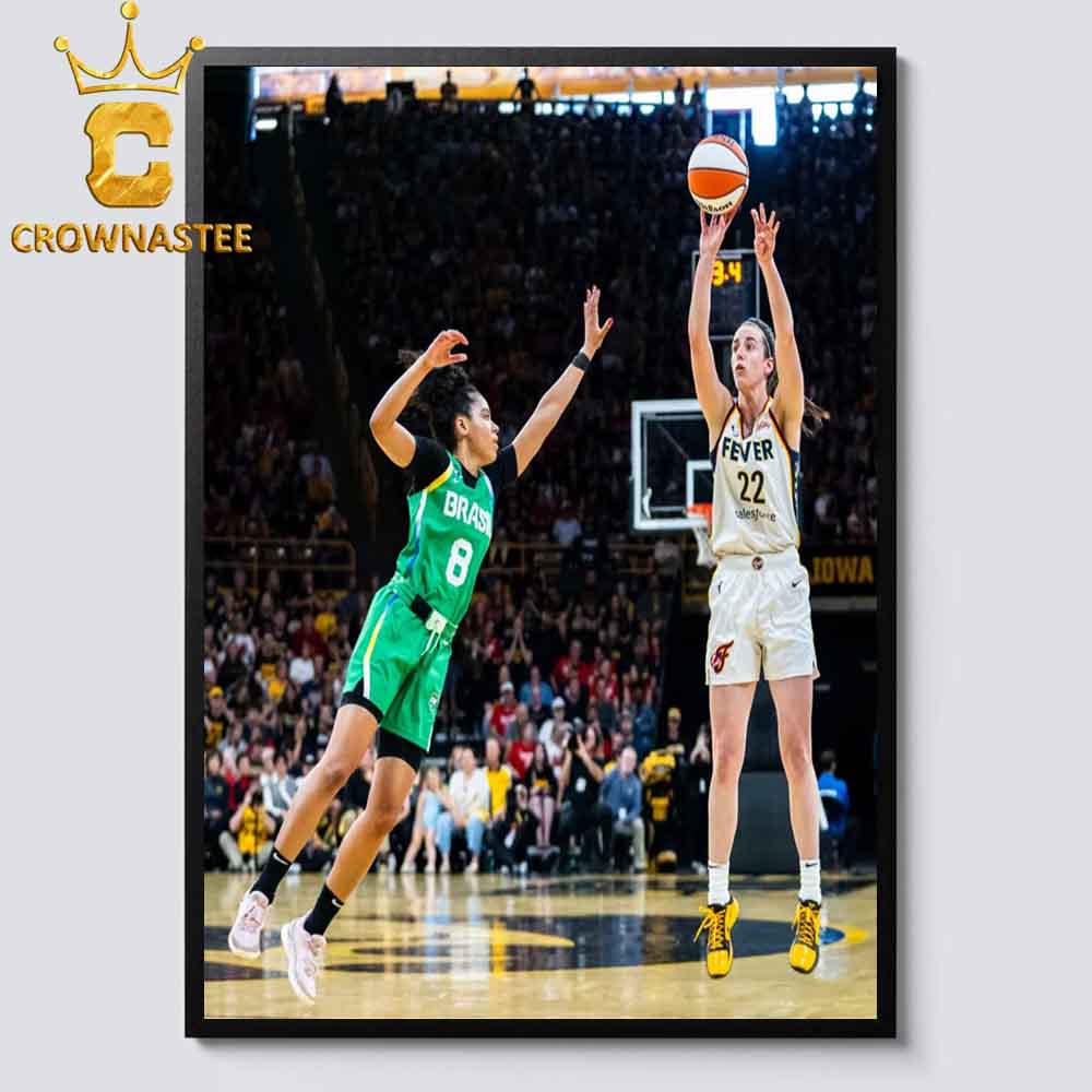 Caitlin Clark Indiana Fever And Brazil National Team 3 Pointer Carver Hawkeye Arena In Iowa City 2025 Home Decor Poster Canvas Caitlin Clark Indiana Fever And Brazil National Team 3 Pointer Carver Hawkeye Arena In Iowa City 2025 Home Decor Poster Canvas