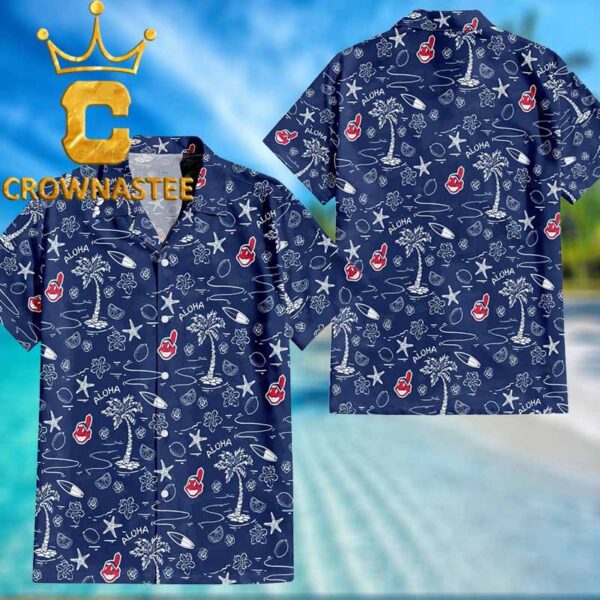 Cleveland Guardians Baseball MLB Coconut Tree Pattern Summer Vibes Hawaiian Shirt