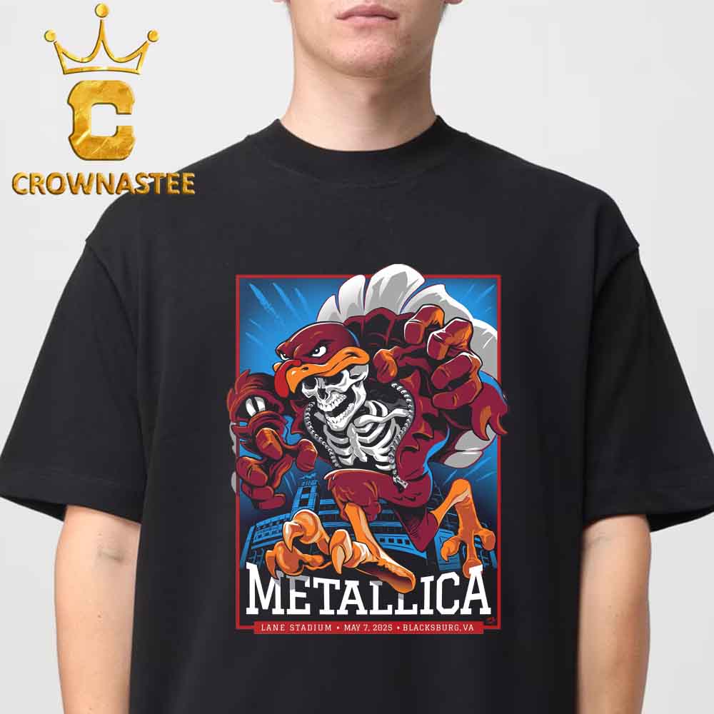 Metallica Blackburg VA 2025 Lane Stadium On May 7th M72 World Tour Unisex T-Shirt Metallica Blackburg VA 2025 Lane Stadium On May 7th M72 World Tour Unisex T-Shirt