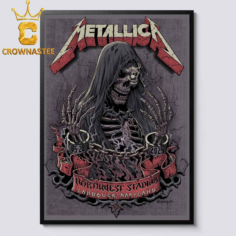 Metallica Landover Maryland 2025 North West Stadium On May 28th Home Decor Poster Canvas Metallica Landover Maryland 2025 North West Stadium On May 28th Home Decor Poster Canvas