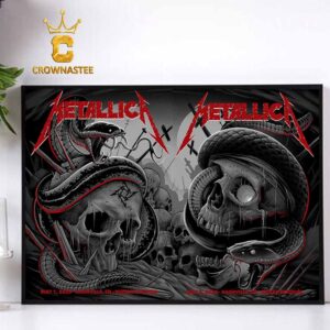 Metallica Nashville 2025 Nissan Stadium TN M72 World Tour On May 1st 2nd Day 1 Day 2 Matchup Home Decor Poster Canvas