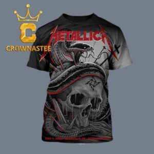 Metallica Nashville 2025 Nissan Stadium TN M72 World Tour On May 1st All Over Print T-Shirt