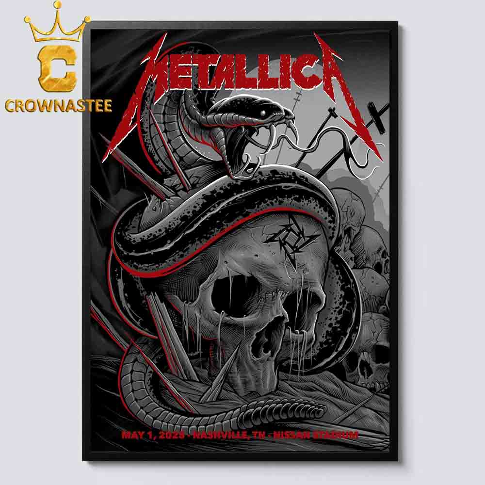 Metallica Nashville 2025 Nissan Stadium TN M72 World Tour On May 1st Home Decor Poster Canvas Metallica Nashville 2025 Nissan Stadium TN M72 World Tour On May 1st Home Decor Poster Canvas