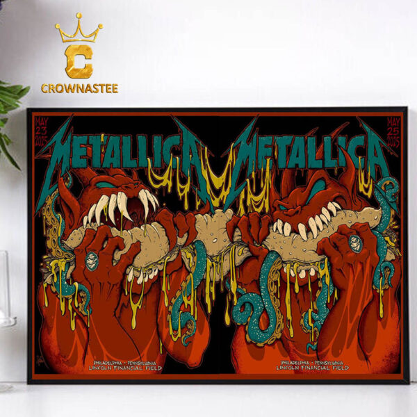 Metallica Philadelphia 2025 Lincoln Financial Field M72 Philly North American Tour On May 23rd 25th Matchup Home Decor Poster Canvas