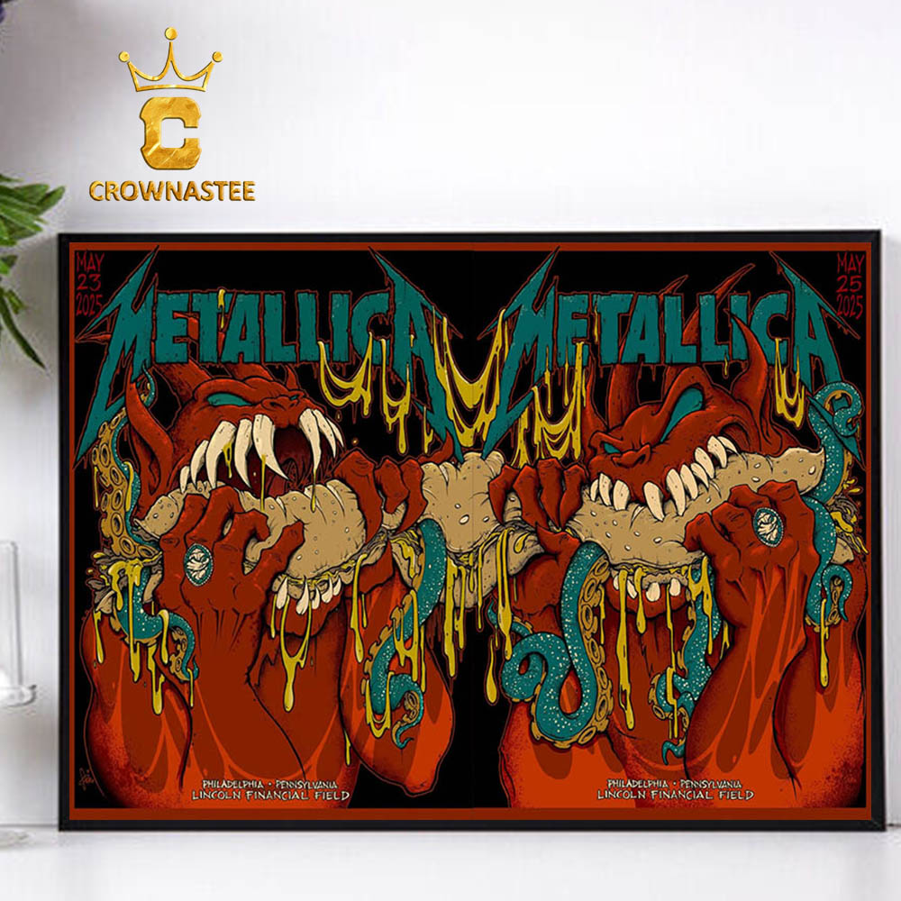 Metallica Philadelphia 2025 Lincoln Financial Field M72 Philly North American Tour On May 23rd 25th Matchup Home Decor Poster Canvas Metallica Philadelphia 2025 Lincoln Financial Field M72 Philly North American Tour On May 23rd 25th Matchup Home Decor Poster Canvas