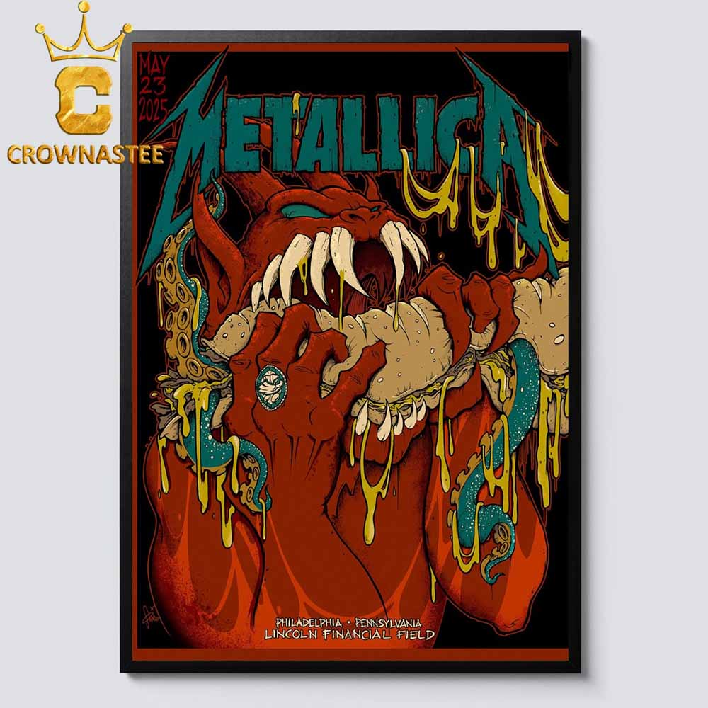 Metallica Philadelphia 2025 Lincoln Financial Field M72 Philly North American Tour On May 23rd Home Decor Poster Canvas Metallica Philadelphia 2025 Lincoln Financial Field M72 Philly North American Tour On May 23rd Home Decor Poster Canvas