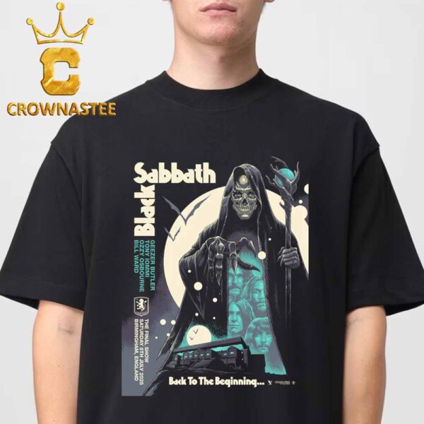 Back To The Beginning Ozzy Osbourne 2025 Black Sabbath Skeleton Unisex T Shirt