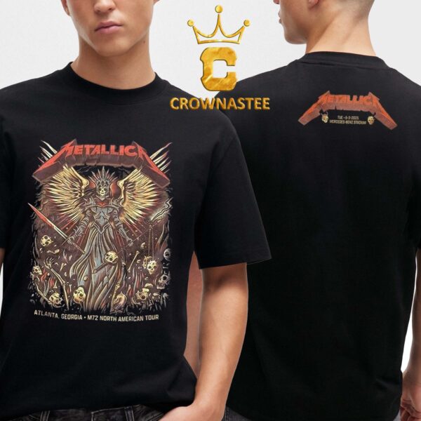 Metallica Atlanta 2025 GA Mercedes Benz Stadium On June 3rd M72 World Tour Two Sided T-Shirt