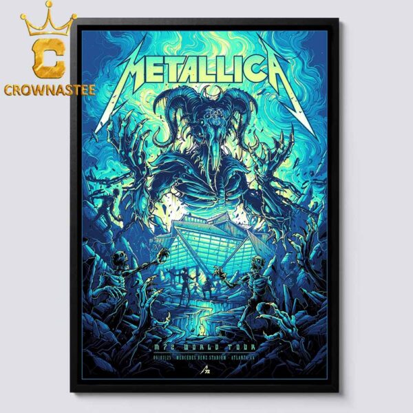 Metallica Atlanta GA 2025 Mercedes Benz Stadium On June 3rd M72 World Tour Home Decor Poster Canvas