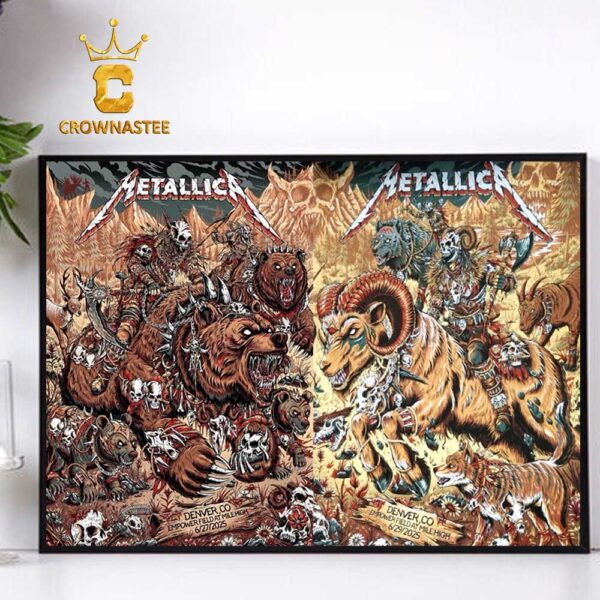 Metallica Denver Night 2 2025 Empower Field At Mile High CO June 27th 29th Matchup Home Decor Poster Canvas