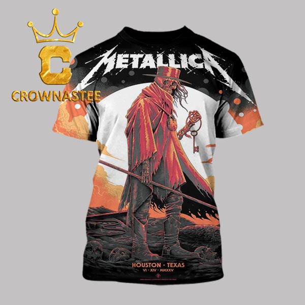 Metallica Houston Texas 2025 NRG Stadium M72 World Tour June 14th All Over Print T-Shirt Metallica Houston Texas 2025 NRG Stadium M72 World Tour June 14th All Over Print T-Shirt