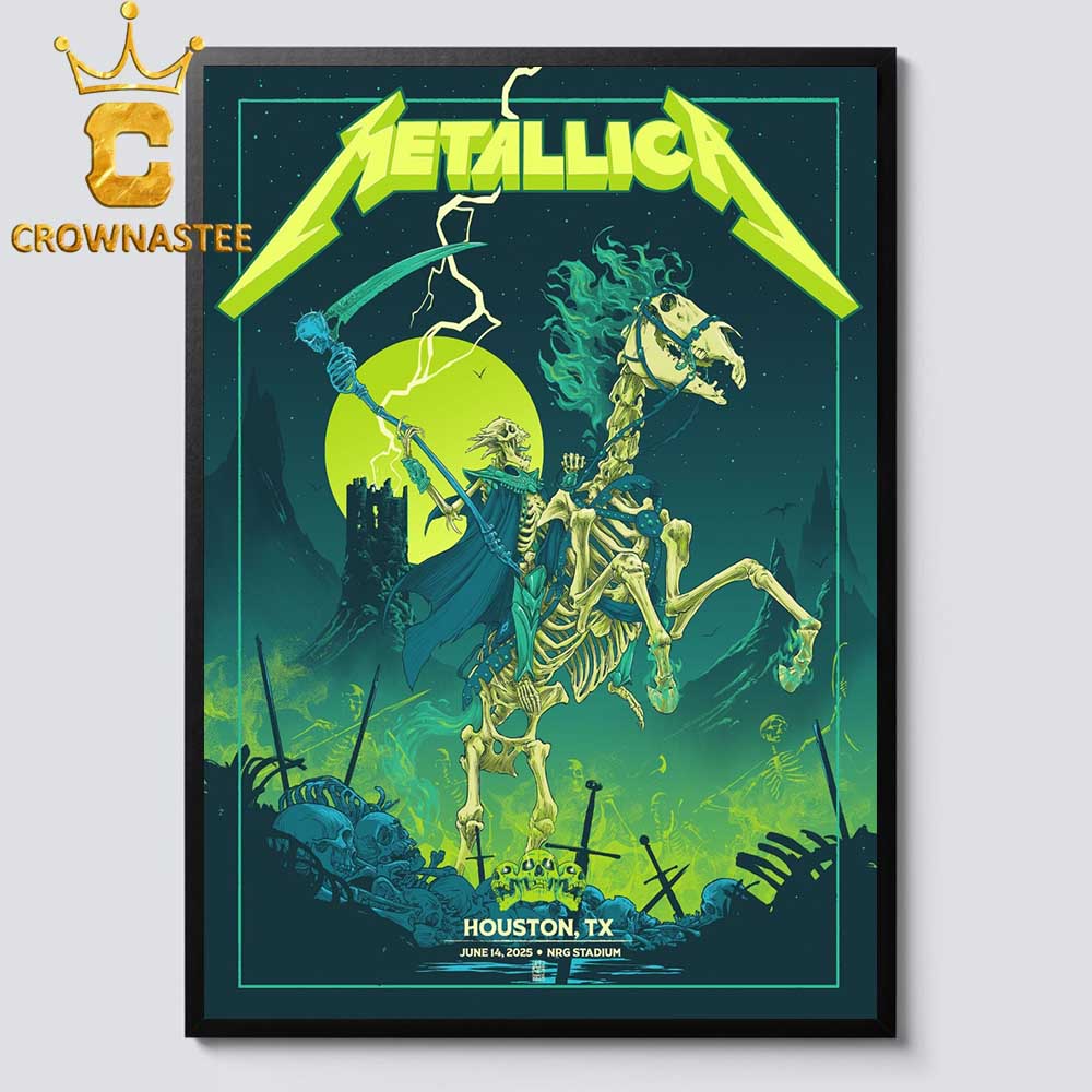 Metallica M72 Houston 2025 NRG Stadium Texas World Tour June 14th Home Decor Poster Canvas Metallica M72 Houston 2025 NRG Stadium Texas World Tour June 14th Home Decor Poster Canvas
