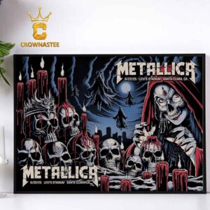 Metallica M72 Santa Clara CA 2025 Levi’s Stadium Matchup Home Decor Poster Canvas