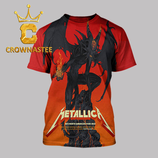 Metallica Santa Clara CA 2025 Levi's Stadium June 20th M72 North American Tour All Over Print T-Shirt Metallica Santa Clara CA 2025 Levi's Stadium June 20th M72 North American Tour All Over Print T-Shirt