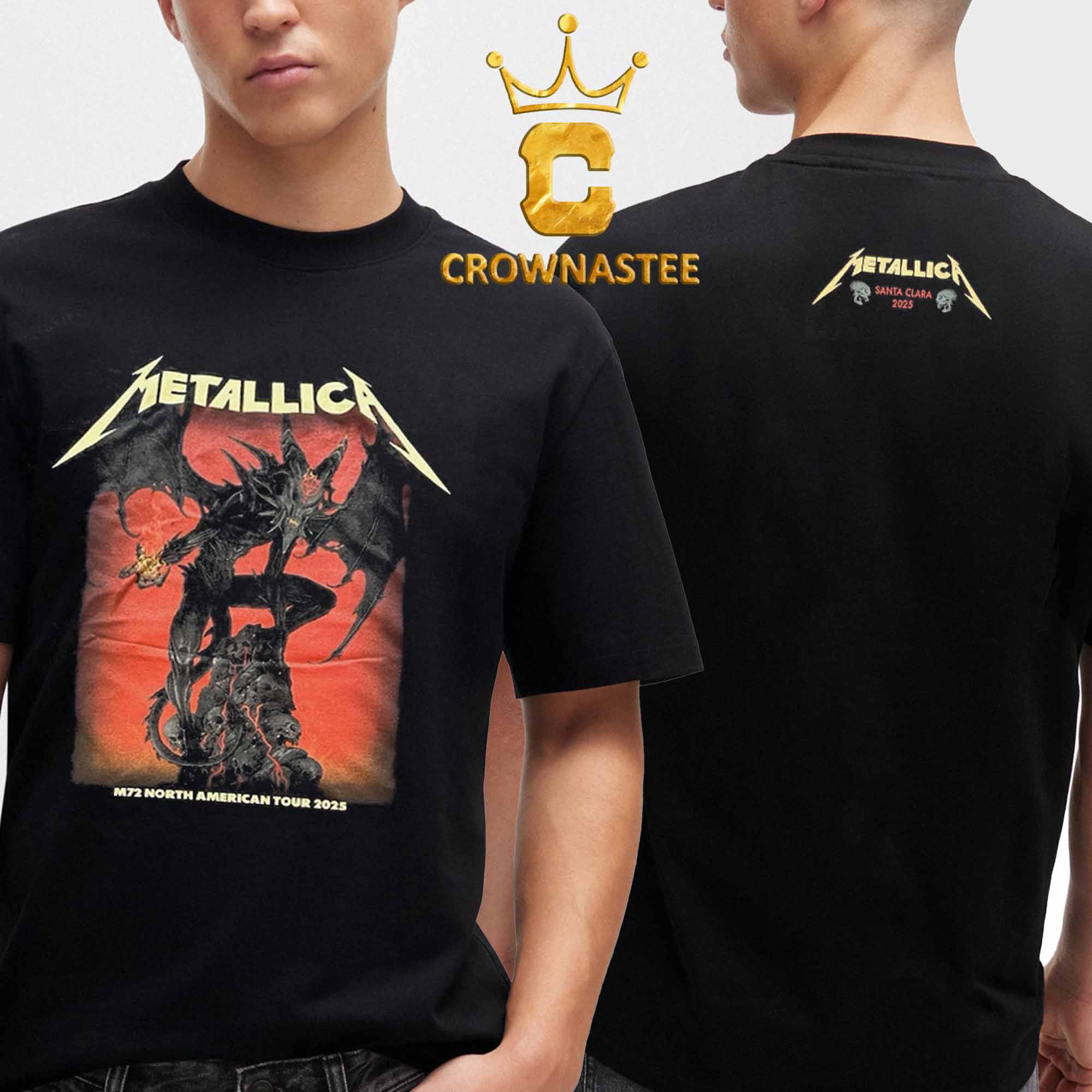 Metallica Santa Clara CA 2025 Levi’s Stadium June 20th M72 North American Tour Two Sided T-Shirt Metallica Santa Clara CA 2025 Levi’s Stadium June 20th M72 North American Tour Two Sided T-Shirt