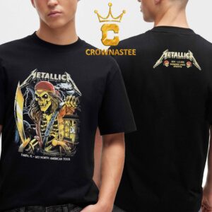 Metallica Tampa 2025 Florida Raymond James Stadium Day 2 On June 8th Limited Pop Up Two Sided T-Shirt