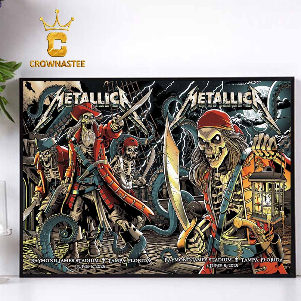 Metallica Tampa 2025 Florida Raymond James Stadium On June 6th 8th Limited Pop Up Matchup Home Decor Poster Canvas Metallica Tampa 2025 Florida Raymond James Stadium On June 6th 8th Limited Pop Up Matchup Home Decor Poster Canvas