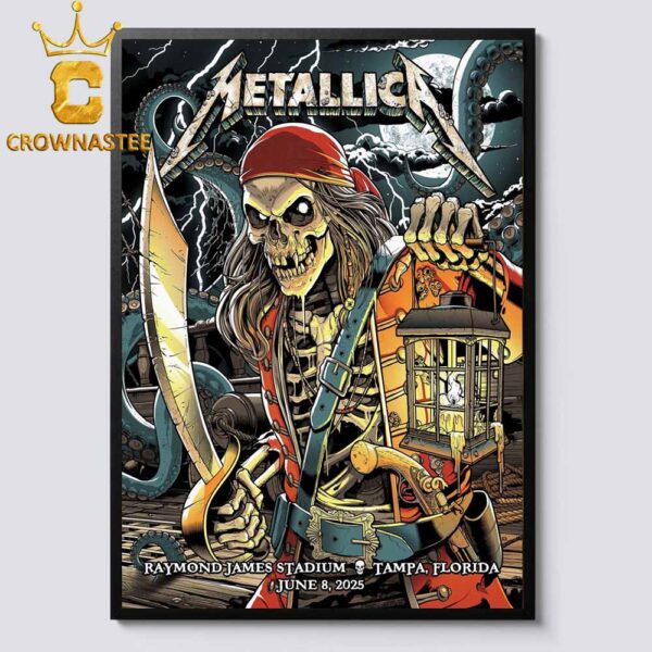 Metallica Tampa 2025 Florida Raymond James Stadium On June 8th Limited Pop Up Home Decor Poster Canvas