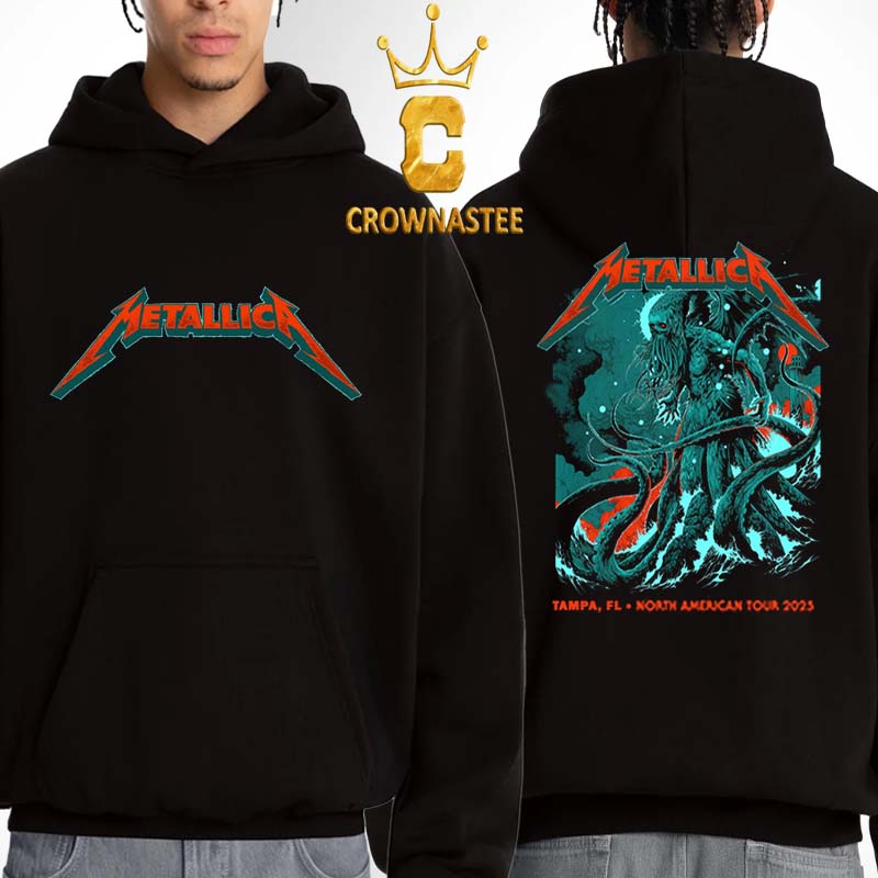 Metallica Tampa 2025 Raymond James Stadium FL On June 6th 8th Limited Two Sided Hoodie T-Shirt Metallica Tampa 2025 Raymond James Stadium FL On June 6th 8th Limited Two Sided Hoodie T-Shirt