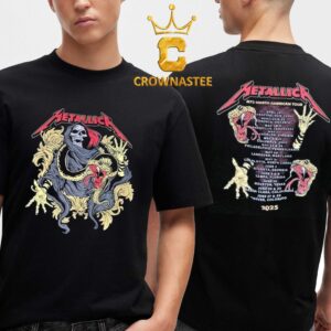 Metallica Tour 2025 M72 North American Tour Dates Pop Up Two Sided T-Shirt