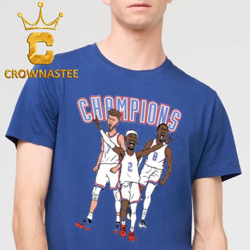 OKC Thunder Big 3 NBA Champions 2025 SGA Shai Gilgeous-Alexander Jalen Williams Chet Holmgren Unisex T-Shirt OKC Thunder Big 3 NBA Champions 2025 SGA Shai Gilgeous-Alexander Jalen Williams Chet Holmgren Unisex T-Shirt