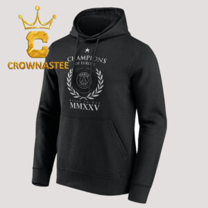 Paris Saint Germain PSG Triomphe 2025 d’Europe Champions European Champions Numerals Sweat capuche Hoodie T-Shirt