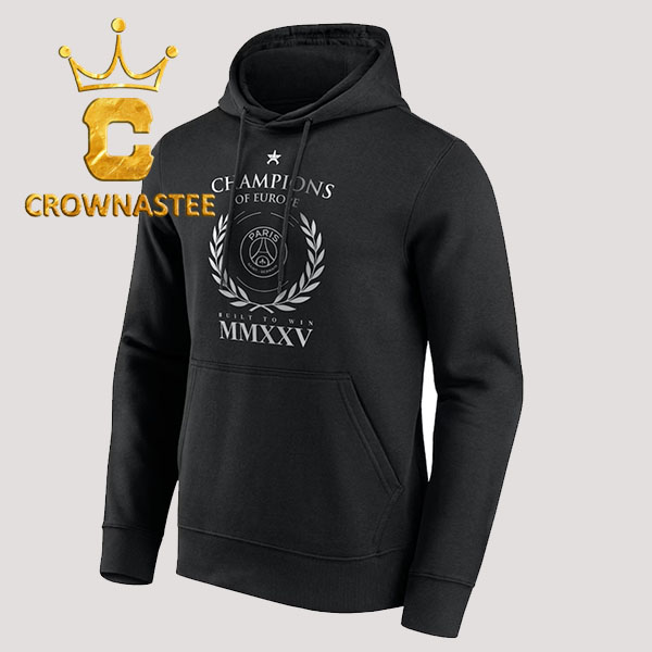 Paris Saint Germain PSG Triomphe 2025 d'Europe Champions European Champions Numerals Sweat capuche Hoodie T-Shirt Paris Saint Germain PSG Triomphe 2025 d'Europe Champions European Champions Numerals Sweat capuche Hoodie T-Shirt