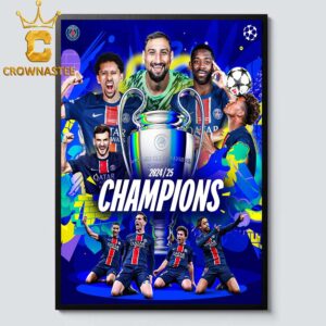 Paris Saint Germain PSG Triomphe 2025 d’Europe Champions League Munich Final Home Decor Poster Canvas