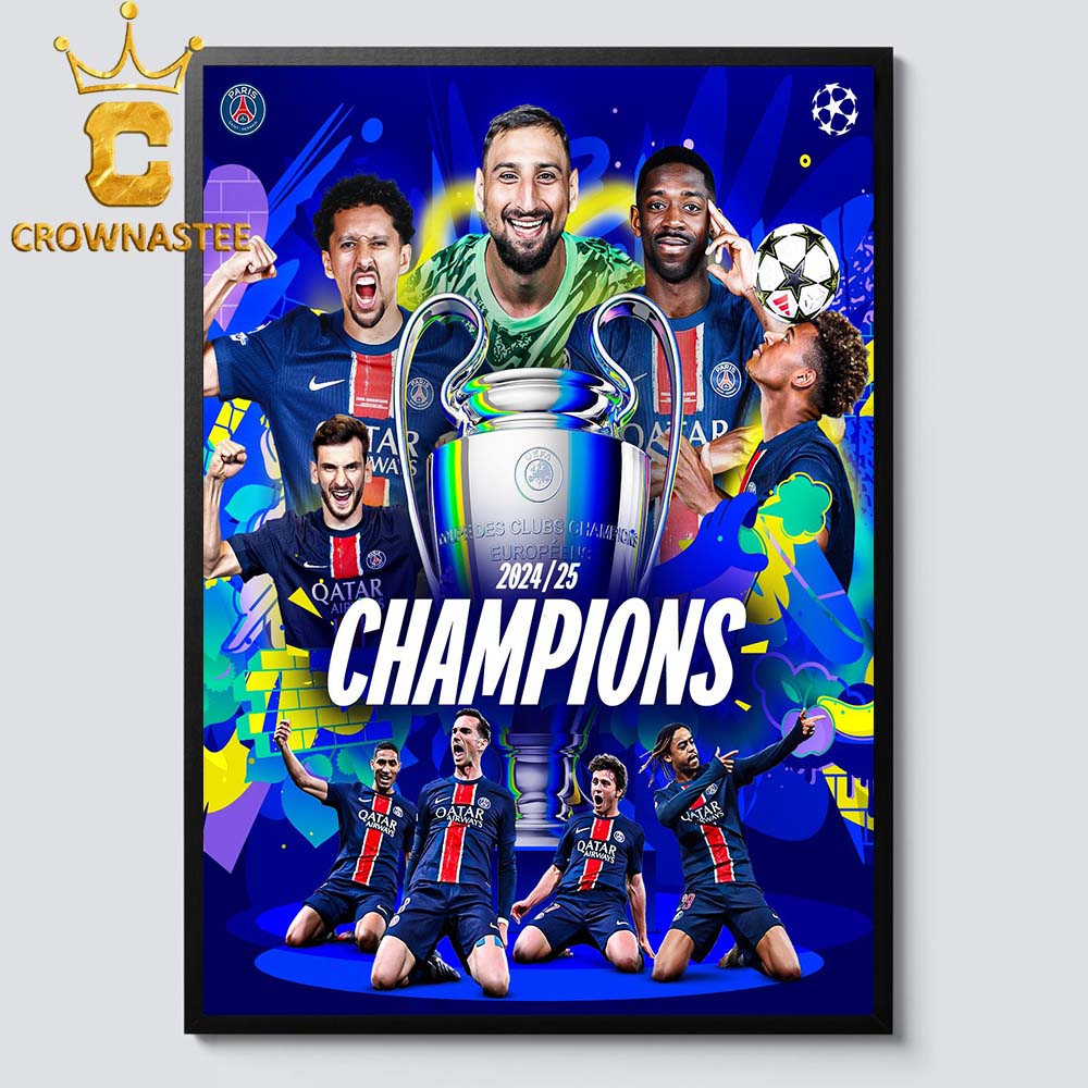 Paris Saint Germain PSG Triomphe 2025 d'Europe Champions League Munich Final Home Decor Poster Canvas Paris Saint Germain PSG Triomphe 2025 d'Europe Champions League Munich Final Home Decor Poster Canvas