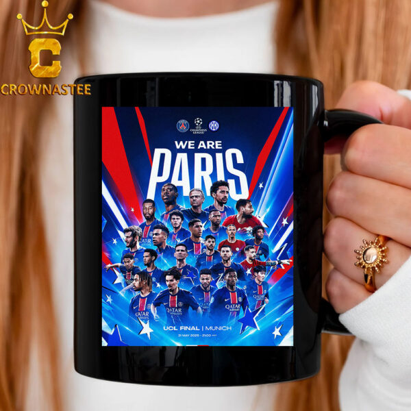 Paris Saint Germain PSG Triomphe 2025 d’Europe Champions League We Are Paris Ceramic Mug Cup