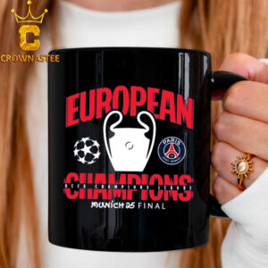 Paris Saint Germain PSG Triomphe 2025 d’Europe Champions Munich Final Ceramic Mug Cup