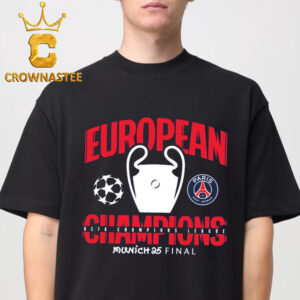 Paris Saint Germain PSG Triomphe 2025 d’Europe Champions Munich Final Unisex T-Shirt