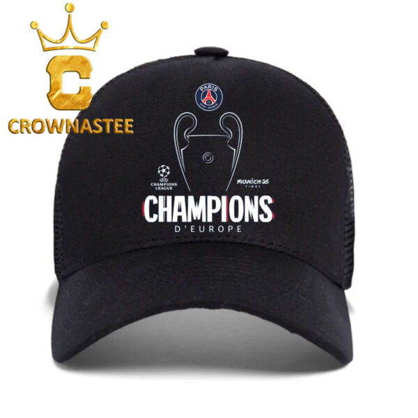 Paris Saint Germain PSG Triomphe 2025 d’Europe Champions Trophee Classic Hat Cap Snaoback