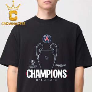 Paris Saint Germain PSG Triomphe 2025 d’Europe Champions Trophee Classic T Shirt