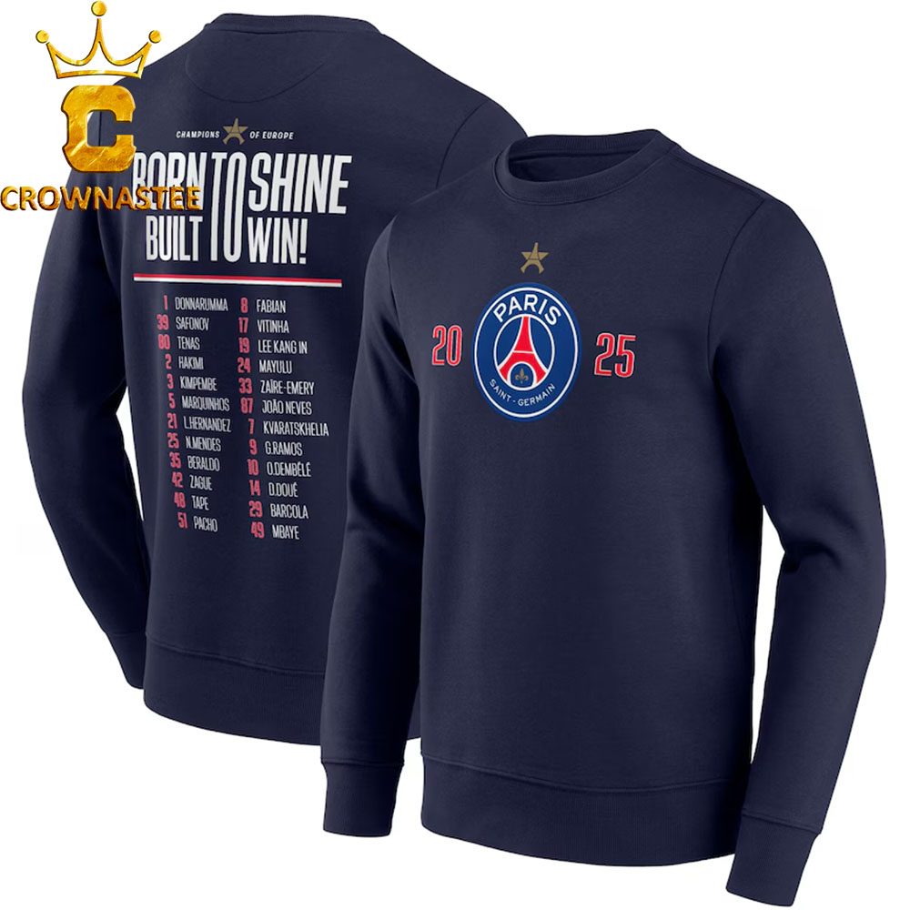 Paris Saint Germain PSG Triomphe d'Europe Champions European 2025 Signature Roster Sweat capuche Hoodie T-Shirt Paris Saint Germain PSG Triomphe d'Europe Champions European 2025 Signature Roster Sweat capuche Hoodie T-Shirt