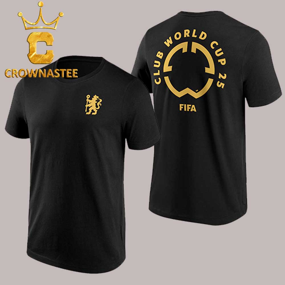 Chelsea 2025 Fifa Club World Cup Duel Logo Two Sided T-Shirt Chelsea 2025 Fifa Club World Cup Duel Logo Two Sided T-Shirt