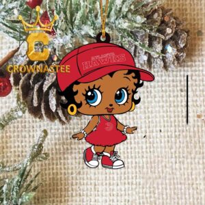Atlanta Hawks Betty Boop NBA Cartoon Christmas Tree Decor Ornament
