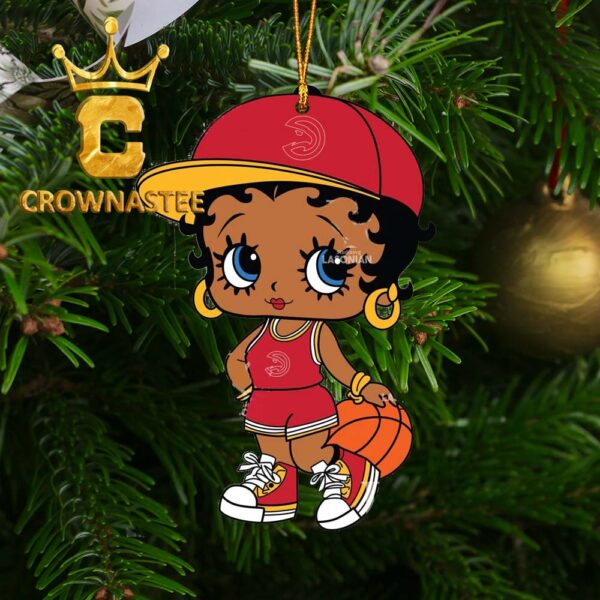 Atlanta Hawks Betty Boop NBA Christmas Tree Decoration Ornament