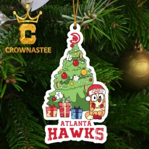 Atlanta Hawks Bluey Chilli NBA Christmas Tree Decor Ornament