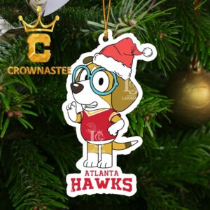 Atlanta Hawks Christmas Bluey Honey Sport NBA Christmas Tree Decor Ornament