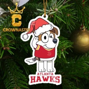 Atlanta Hawks Christmas Bluey Jack Sport NBA Christmas Tree Decor Ornament