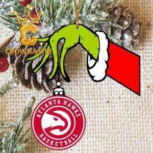 Atlanta Hawks Grinch Hand Stole Christmas Tree Decorations Ornament
