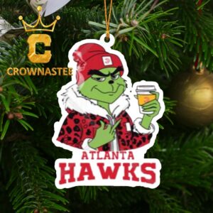 Atlanta Hawks Grinch NBA Christmas Tree Decoration Ornament