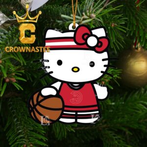 Atlanta Hawks Hello Kitty NBA Christmas Tree Decor Ornament