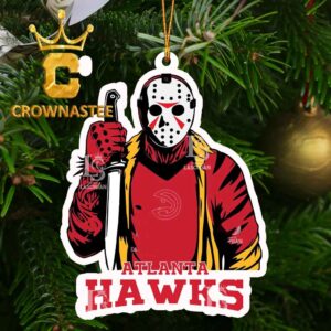 Atlanta Hawks Jason Voorhees Horror Friday The 13th Christmas Tree Decoration Ornament