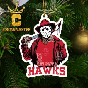 Atlanta Hawks Jason Voorhees Horror NBA Friday The 13th Christmas Tree Decor Xmas Ornament
