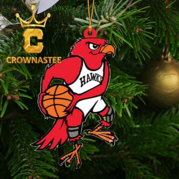 Atlanta Hawks Mascot NBA Christmas Tree Decor Ornament